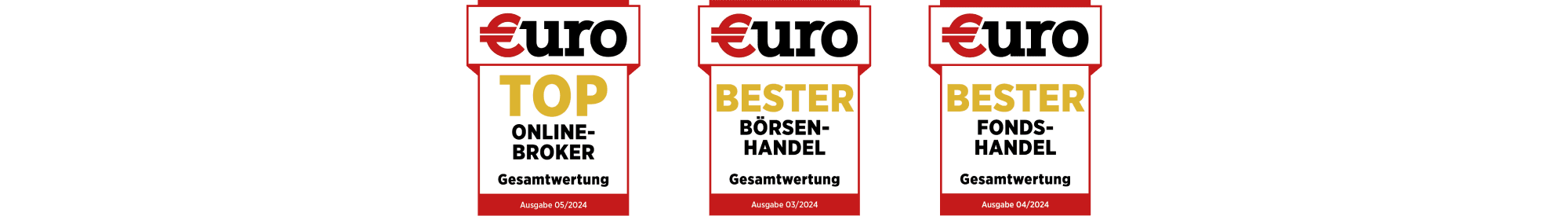 SMARTBROKER+ wurde von Euro am Sonntag als „Top Online-Broker“, mit „Bester Börsenhandel“ und „Bester Fondshandel“ ausgezeichnet